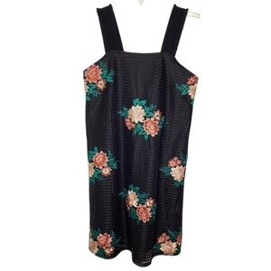 Zara‎ Floral Embroidered Dress Jumper EUC